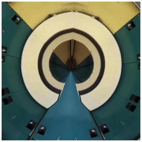 Vivid abstract pattern with symmetrical circular d