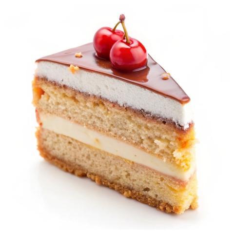 Cake Slice Cake Dessert Cherry