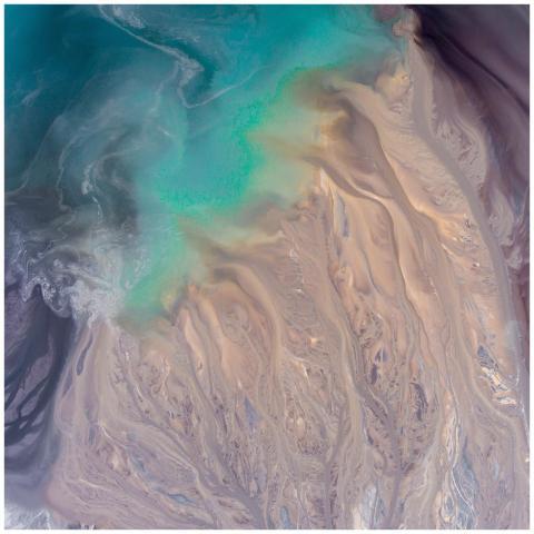 Stunning abstract aerial view showcasing turquoise