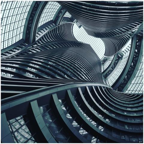 Intricate spiral architecture in Beijing with mode