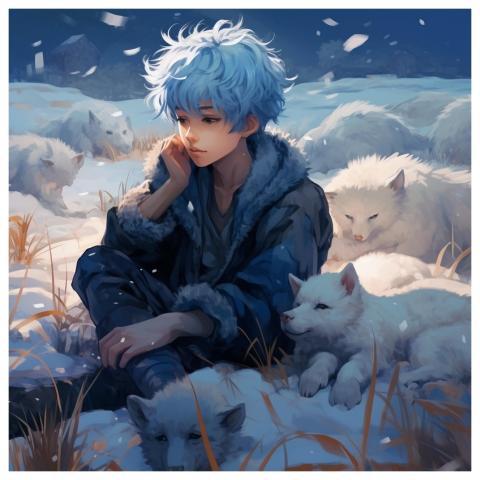 Ai Generated Boy Snow Cartoon