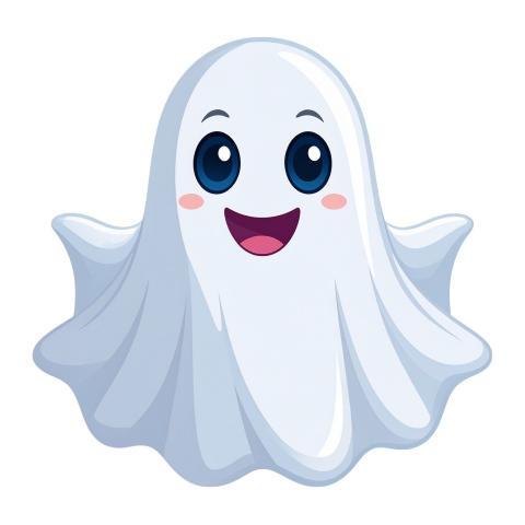 Cartoon Ghost Ghost Mask Smiling Ghost Cute Ghost