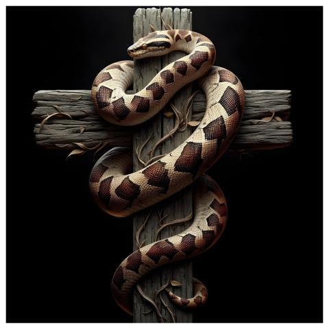 Snake Wood Cross Religion