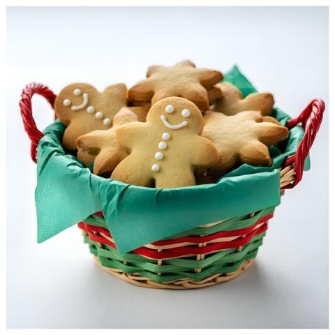 Christmas Cookies Gingerbread Man Basket