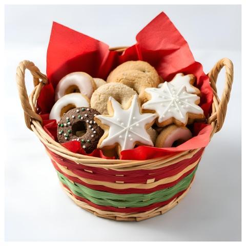 Christmas Cookies Basket Cute