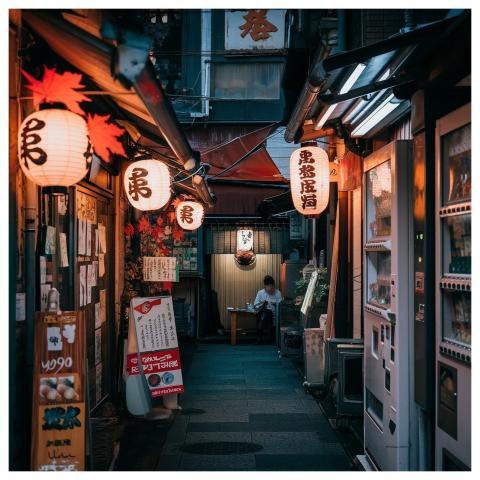 Japan Alley Lanterns Nature