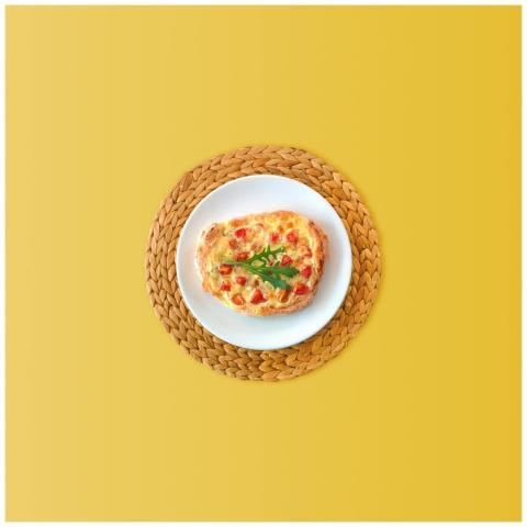 Delicious cheesy bruschetta beautifully presented