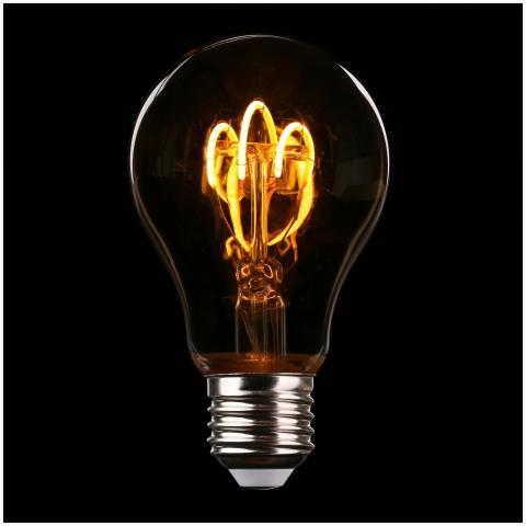 Close-up of an illuminated Edison-style light bulb