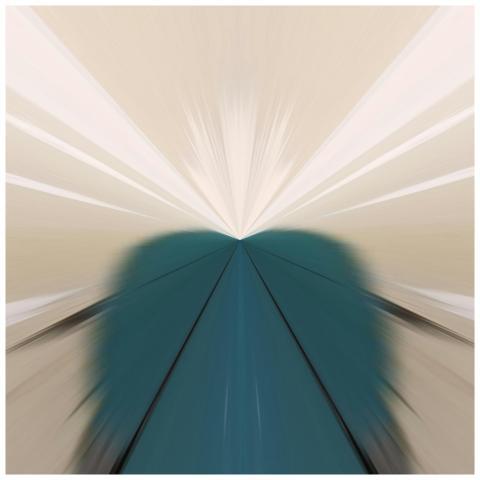 Dynamic abstract design featuring light rays and m