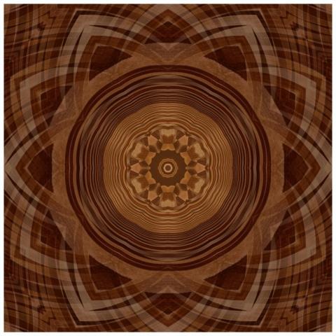 Intricate abstract brown mandala pattern ideal for
