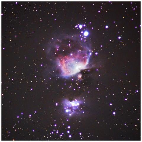 Captivating image of the Orion Nebula with vibrant