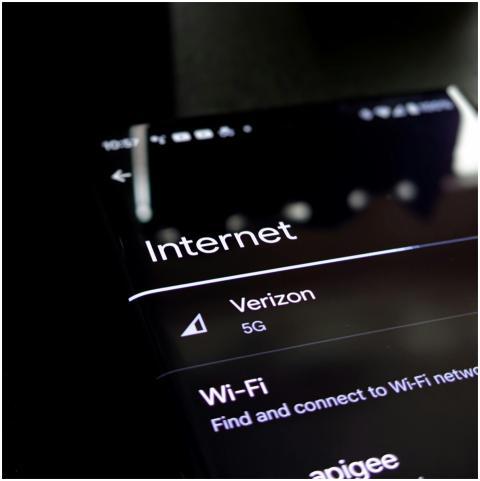 Close-up of a smartphone screen displaying interne