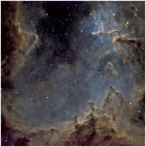 A breathtaking view of a celestial nebula surround